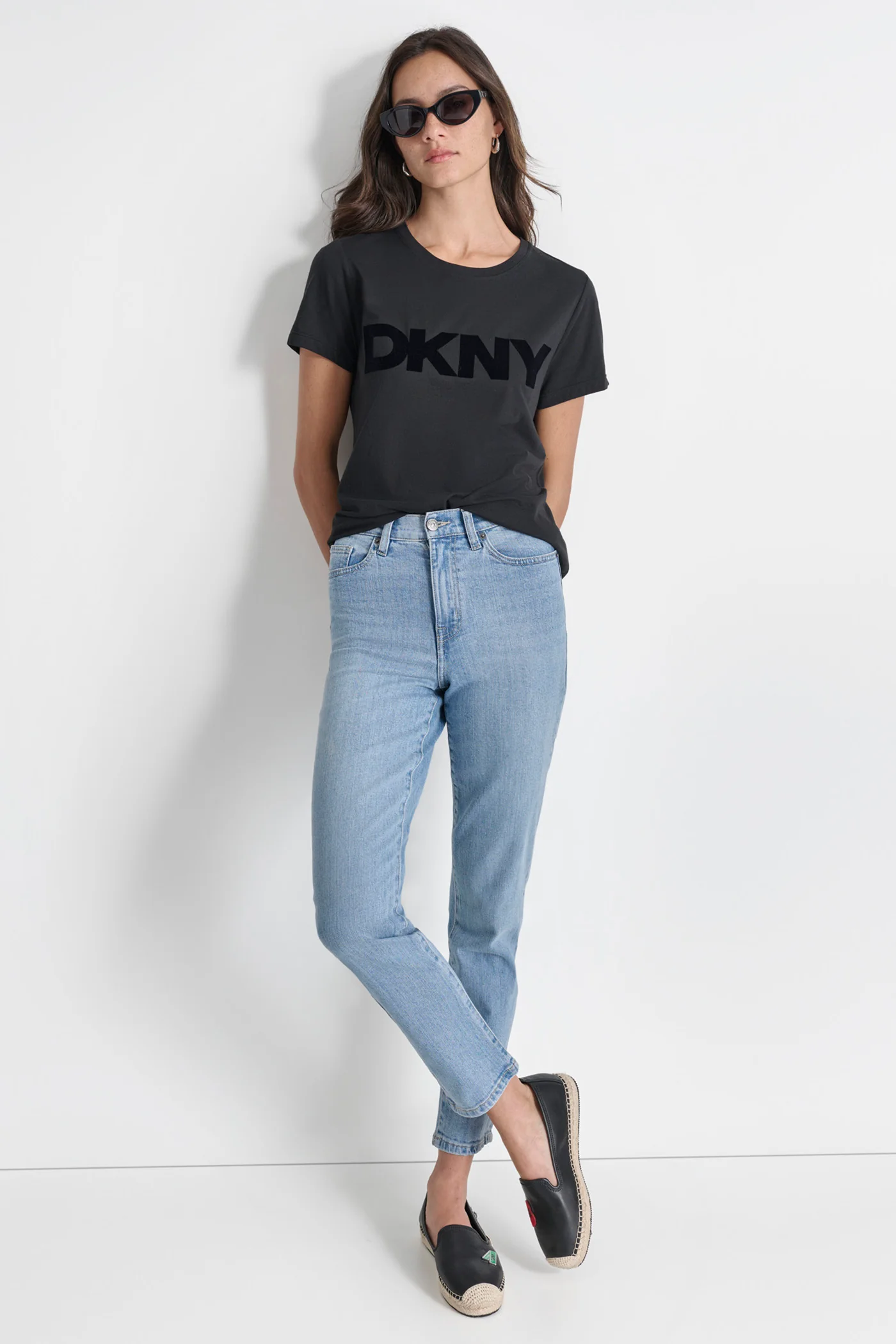 FLOCKED LOGO CREW NECK TEE - Image 2