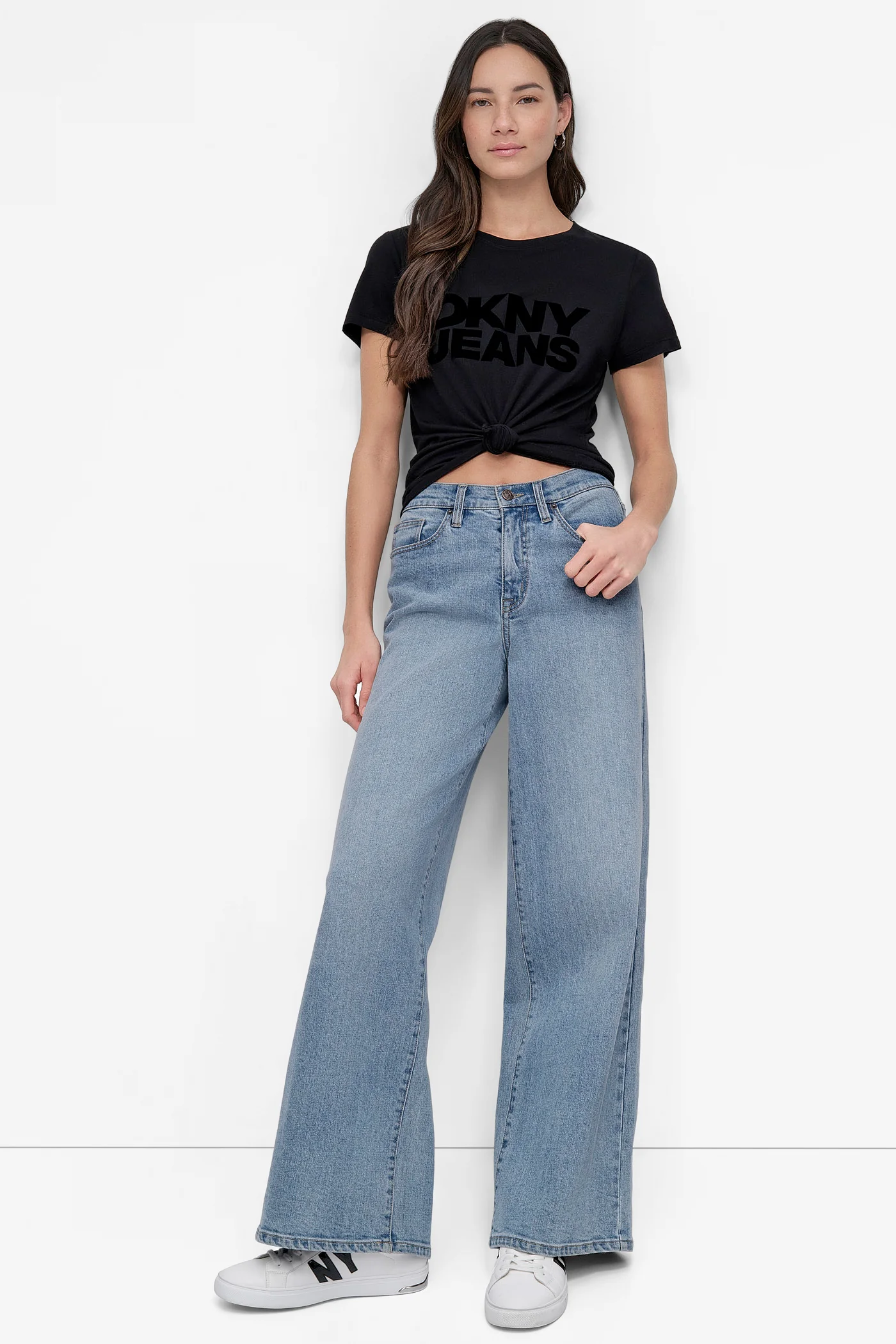 FLOCKED LOGO CREW NECK TEE - Image 3