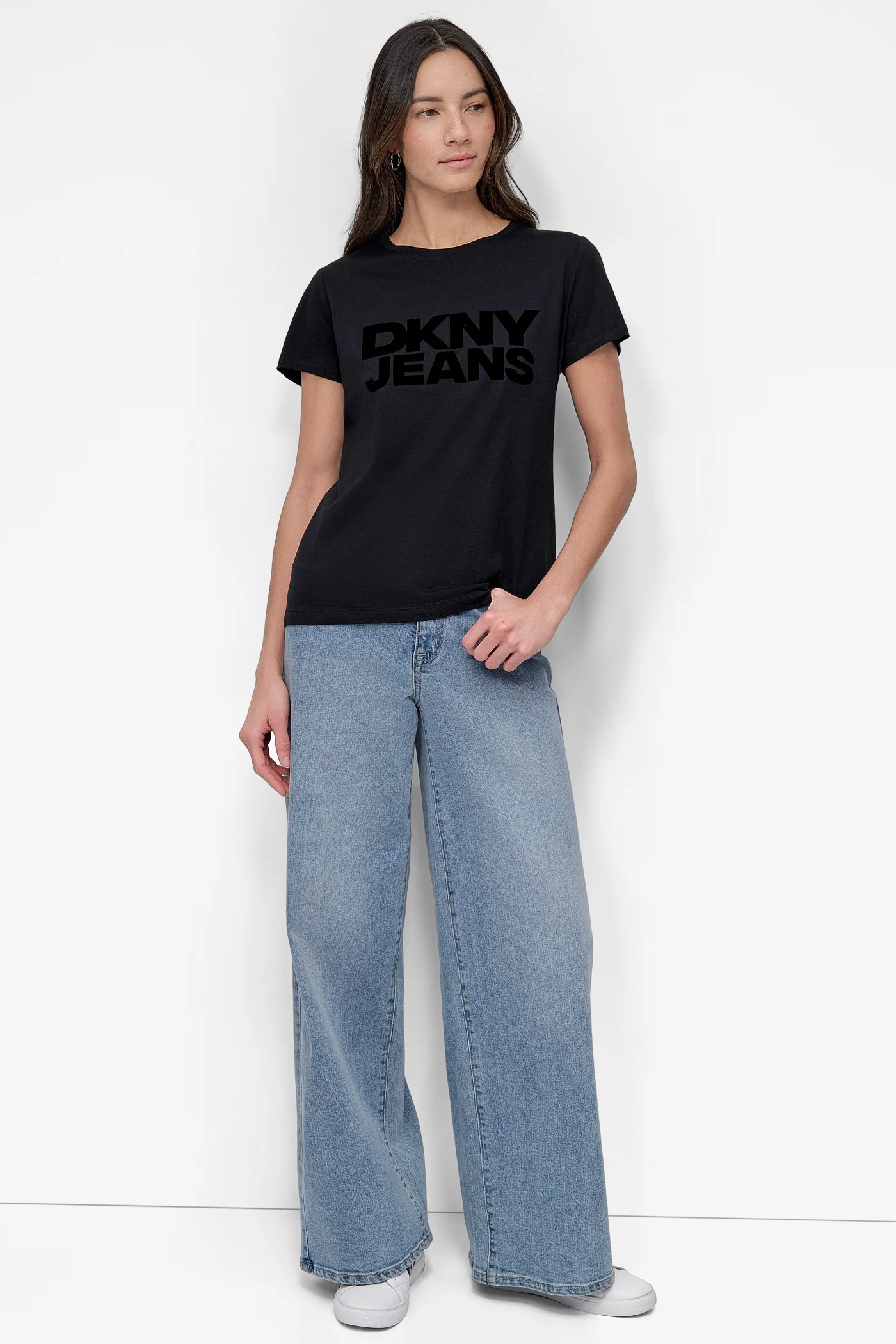 FLOCKED LOGO CREW NECK TEE - Image 5