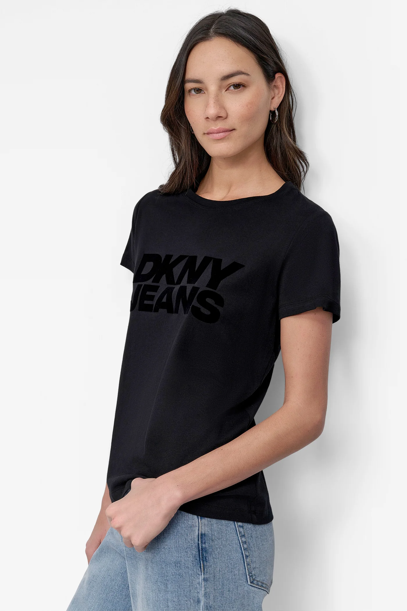 FLOCKED LOGO CREW NECK TEE - Image 6