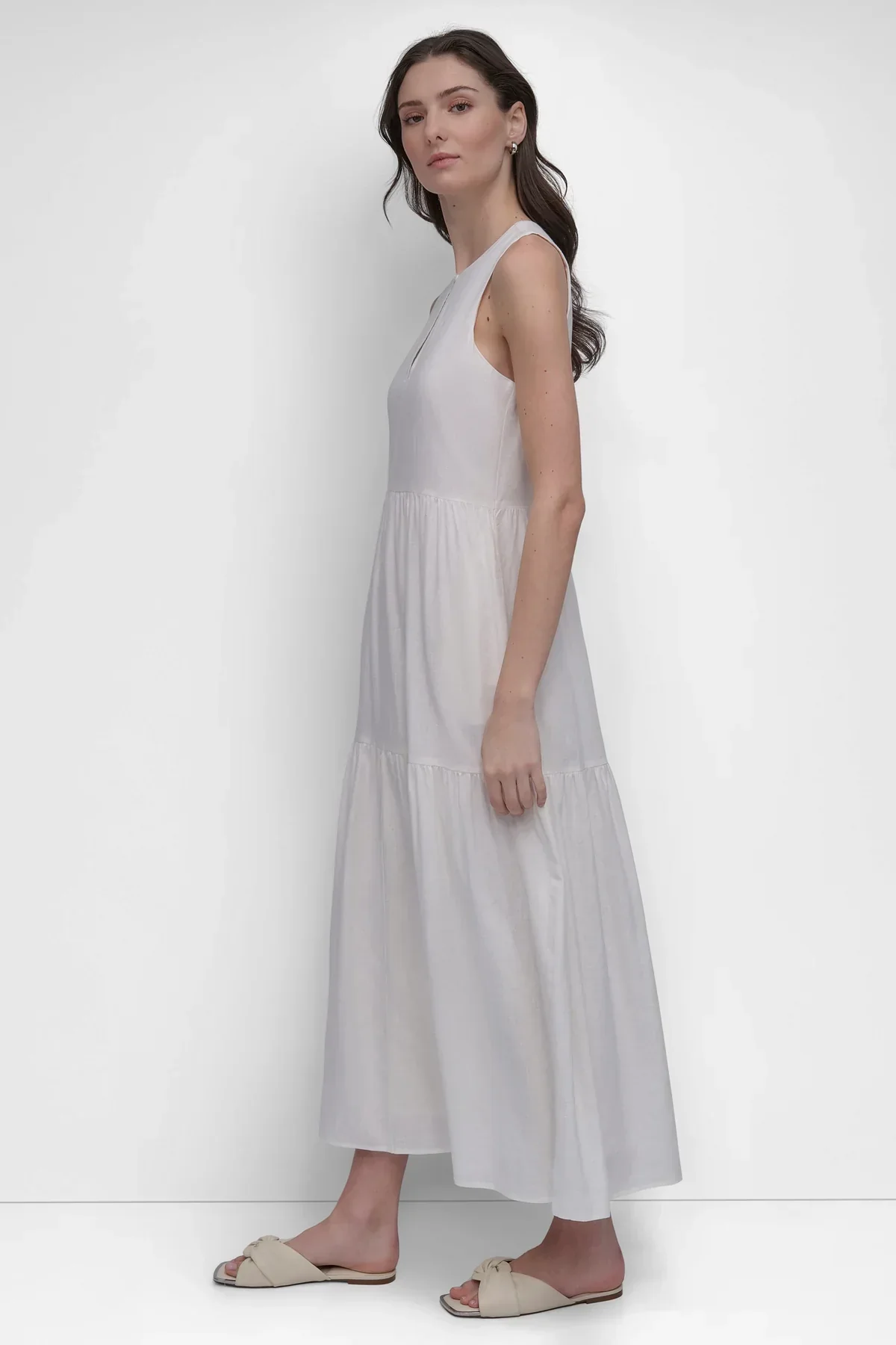 SLEEVELESS TIERED MAXI DRESS - Image 3