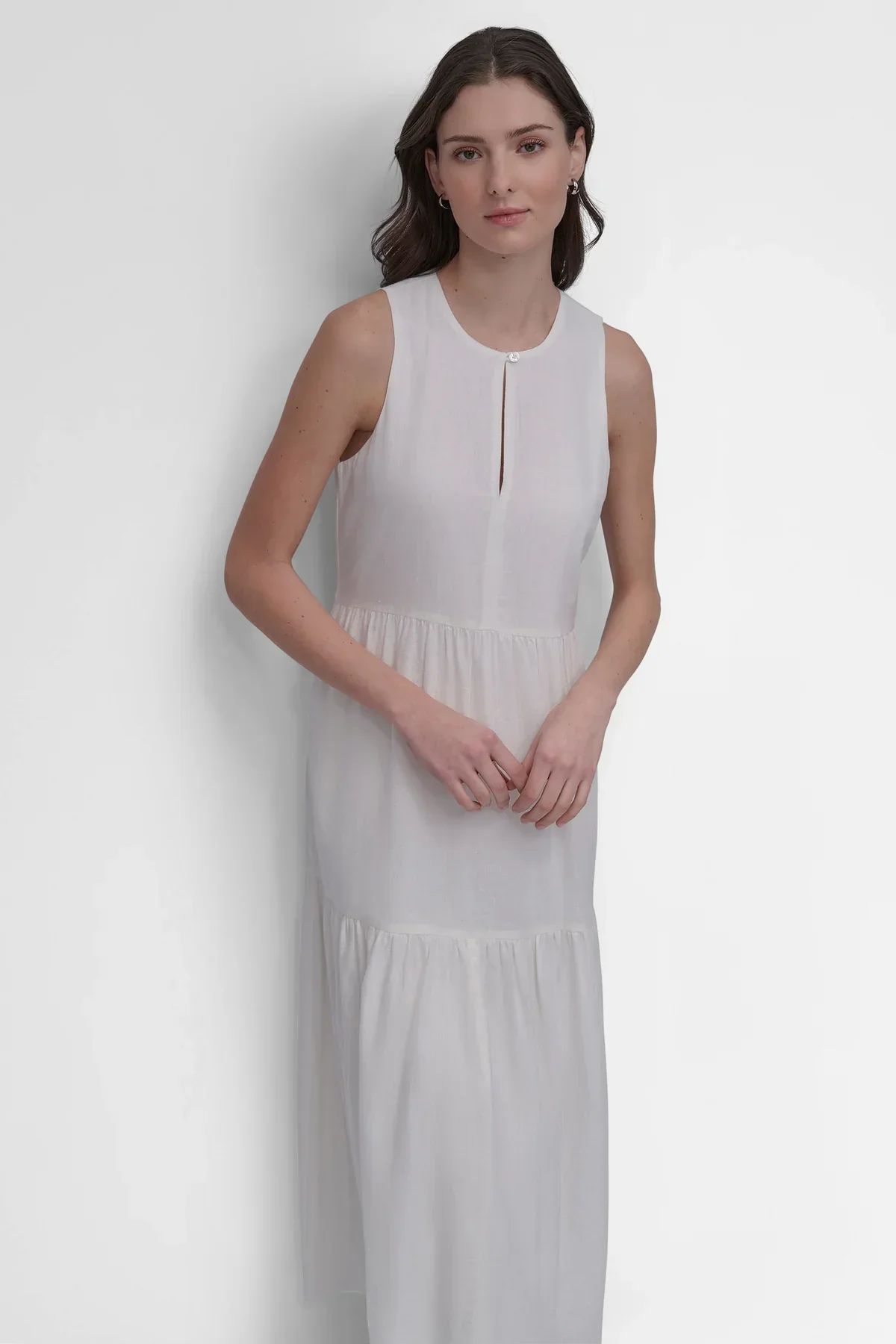 SLEEVELESS TIERED MAXI DRESS - Image 8