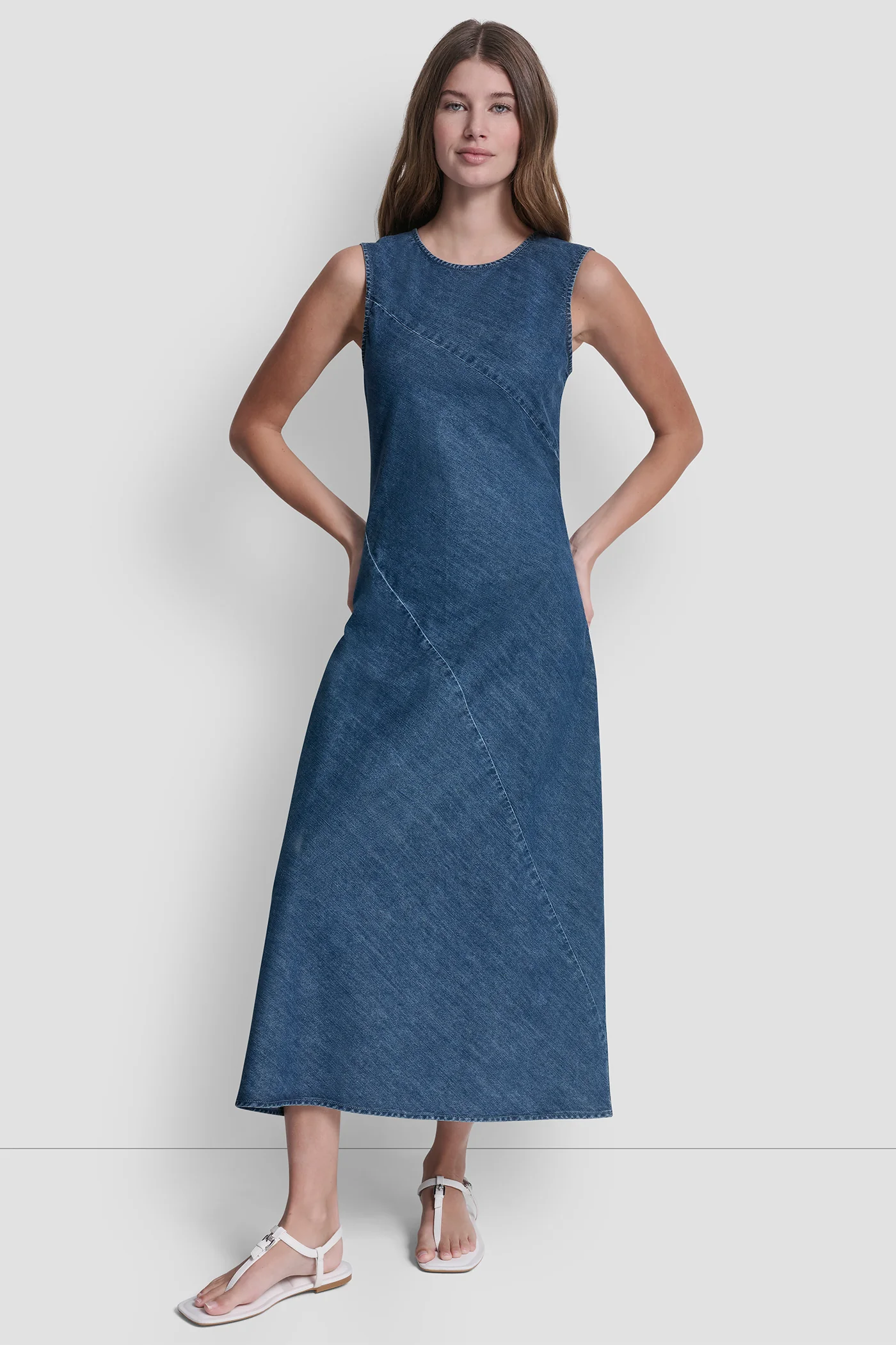 SLEEVELESS BIAS CUT DRESS