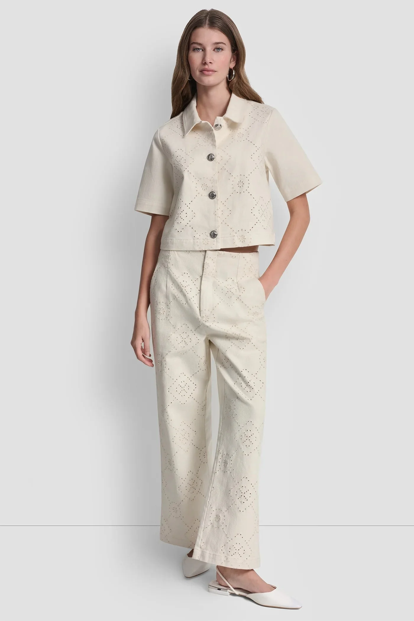 SHORT SLEEVE BUTTON JACKET - Image 3