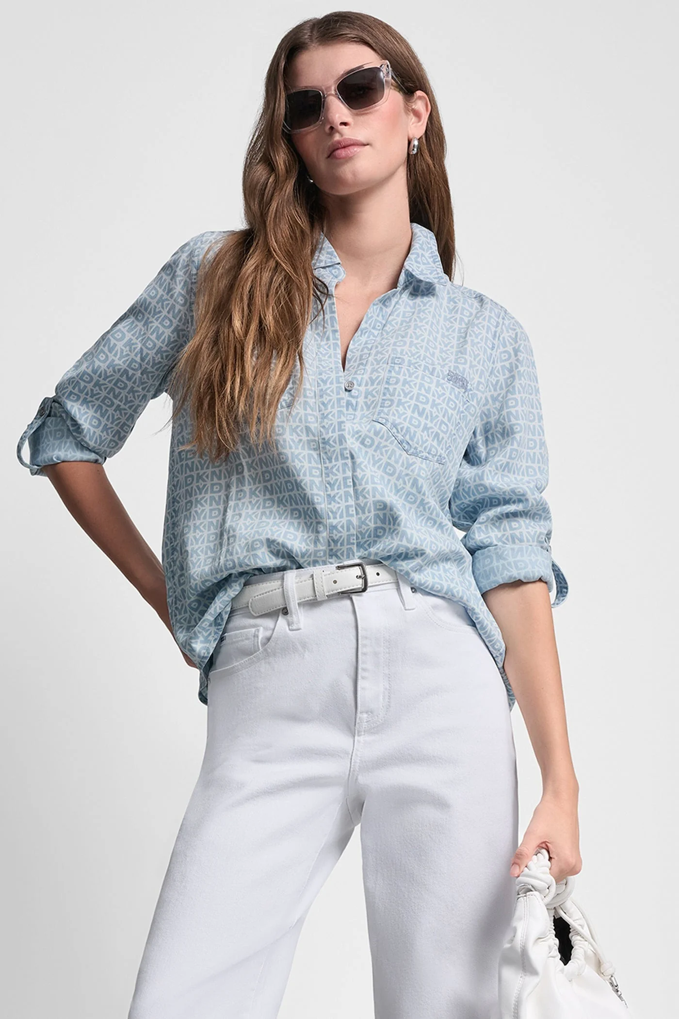 GARMENT DYE  PRINT SHIRT