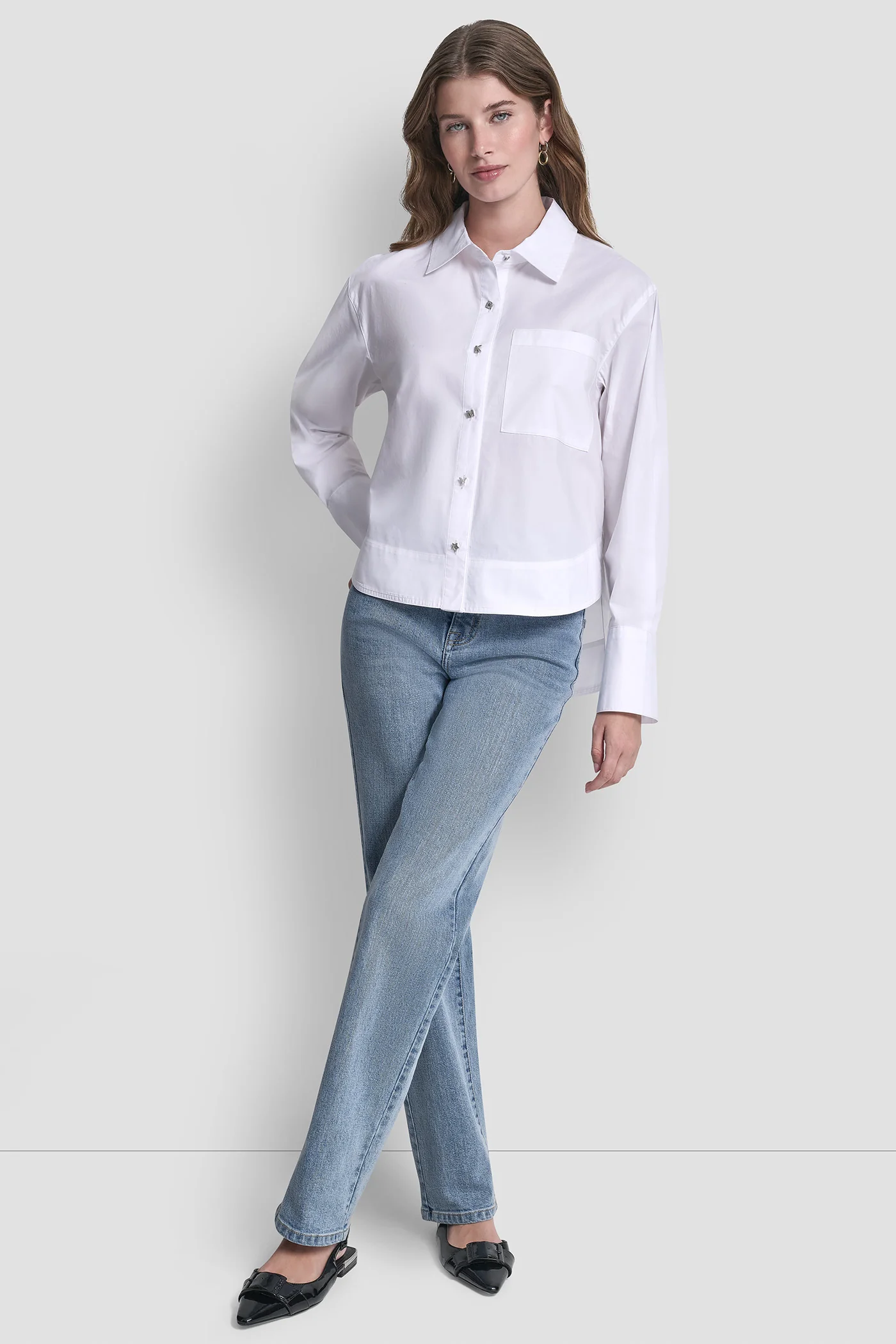 LONG SLEEVE BUTTON FRONT SHIRT - Image 6