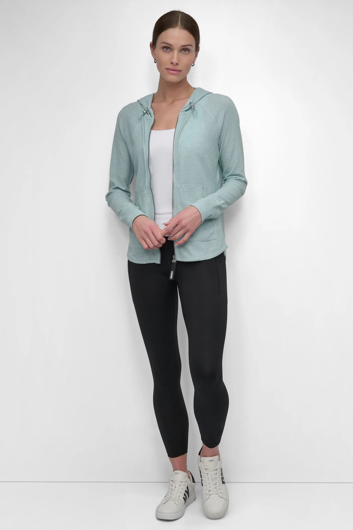 COTTON-BLEND SLUB WAFFLE-KNIT HOODIE - Image 2
