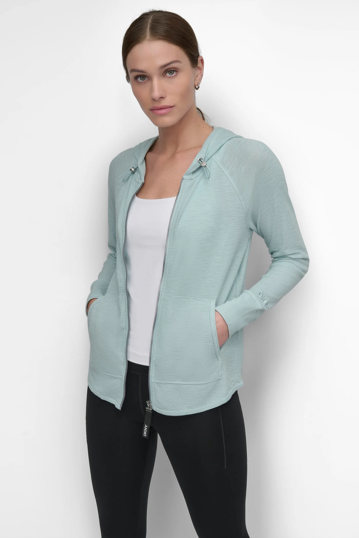 COTTON-BLEND SLUB WAFFLE-KNIT HOODIE - Image 8