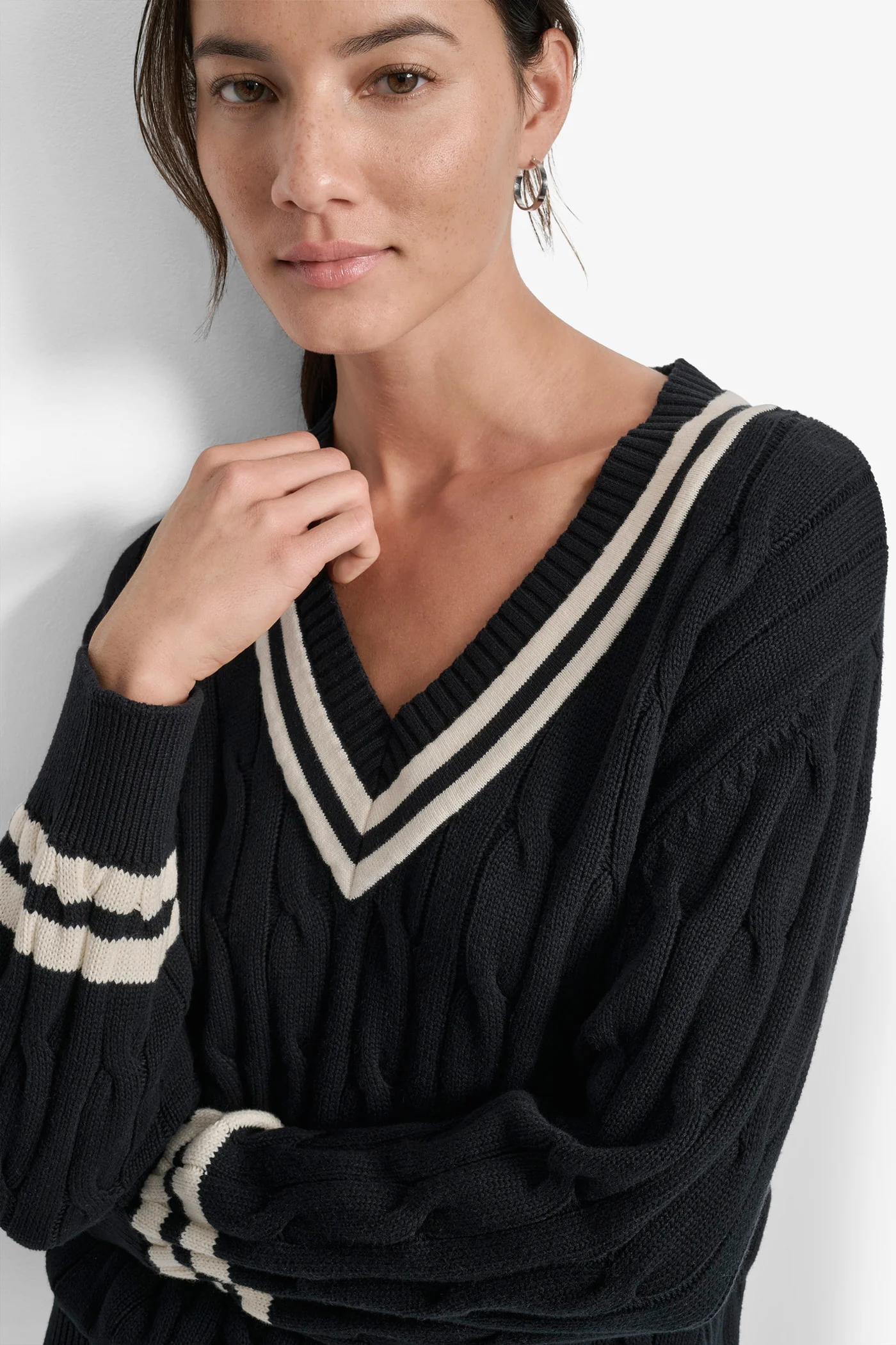CABLE LONG SLEEVE SWEATER - Image 6