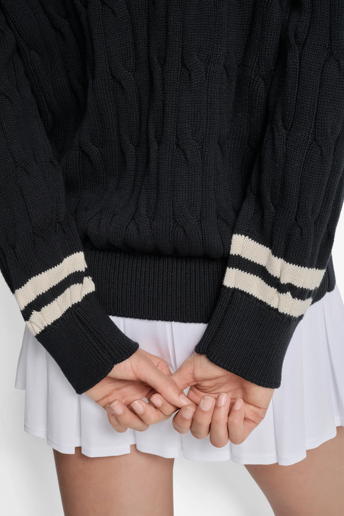 CABLE LONG SLEEVE SWEATER - Image 7