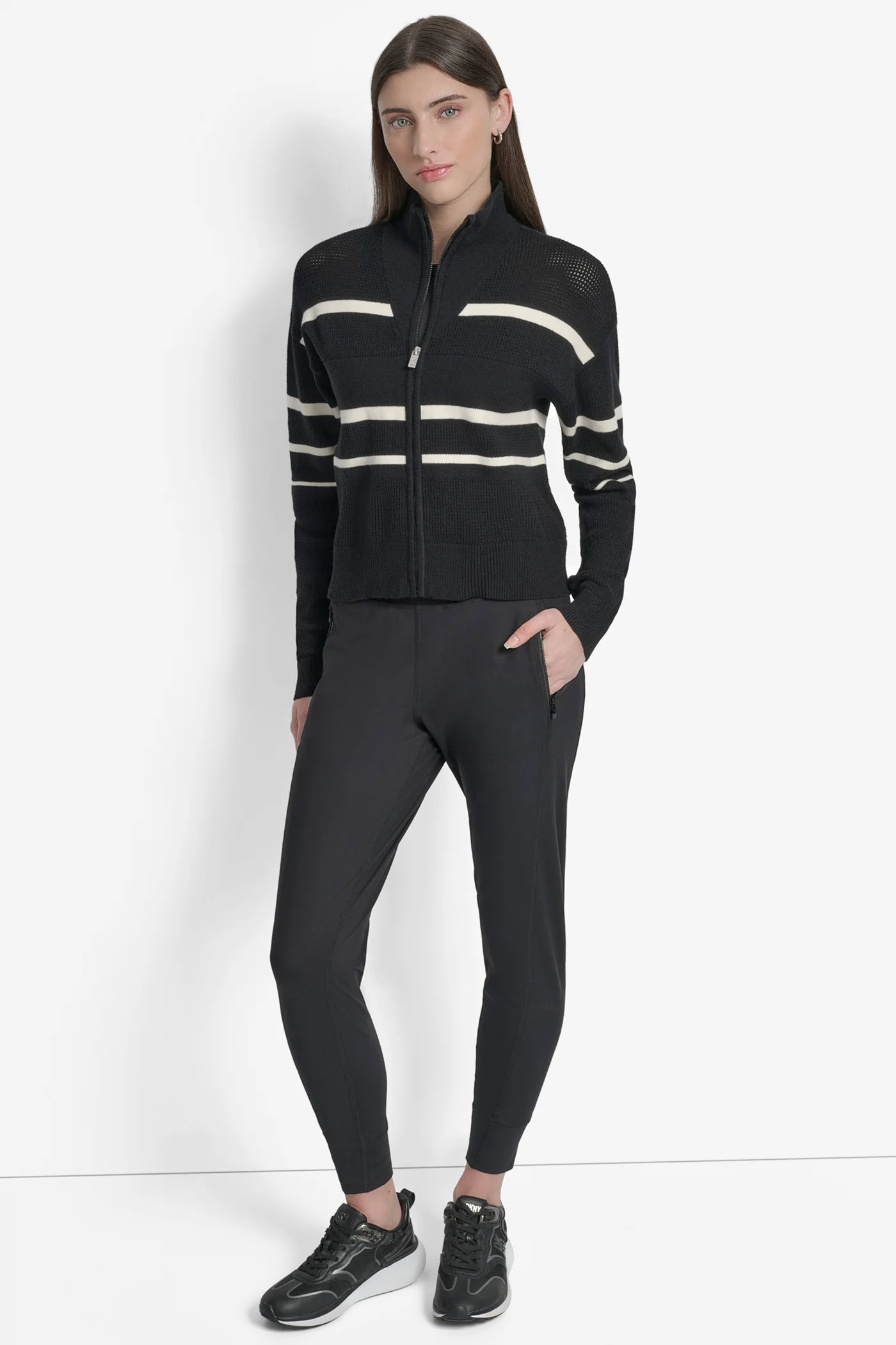 LONG SLEEVE ZIP FRONT SWEATER - Image 3