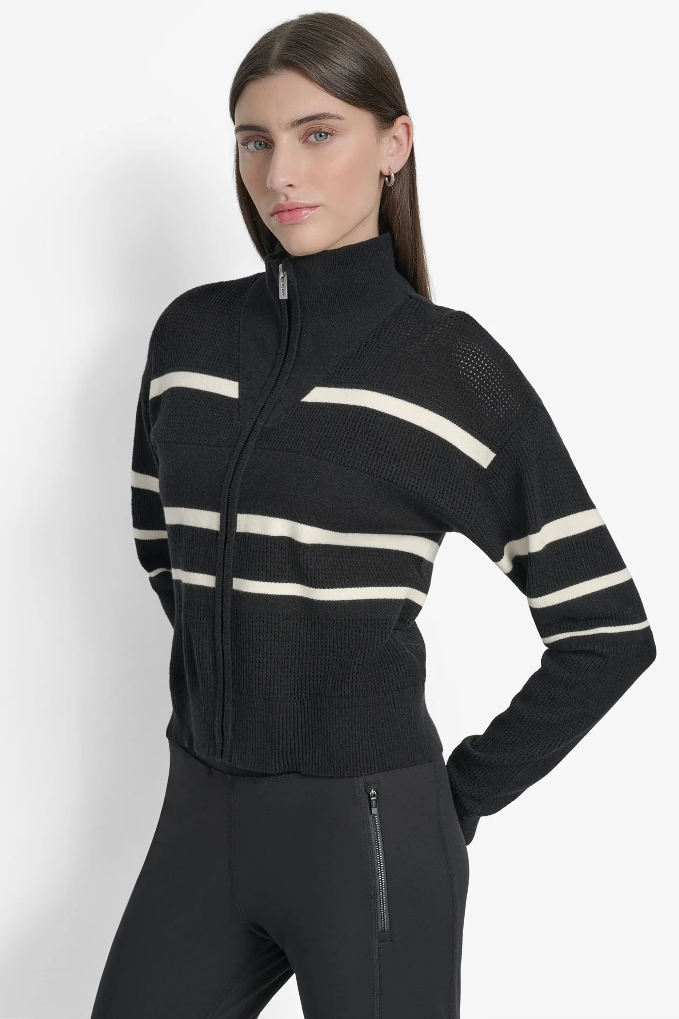 LONG SLEEVE ZIP FRONT SWEATER - Image 6