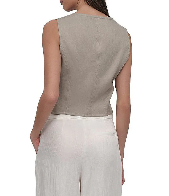 SLEEVELESS ZIP FRONT SEAMED - Image 3