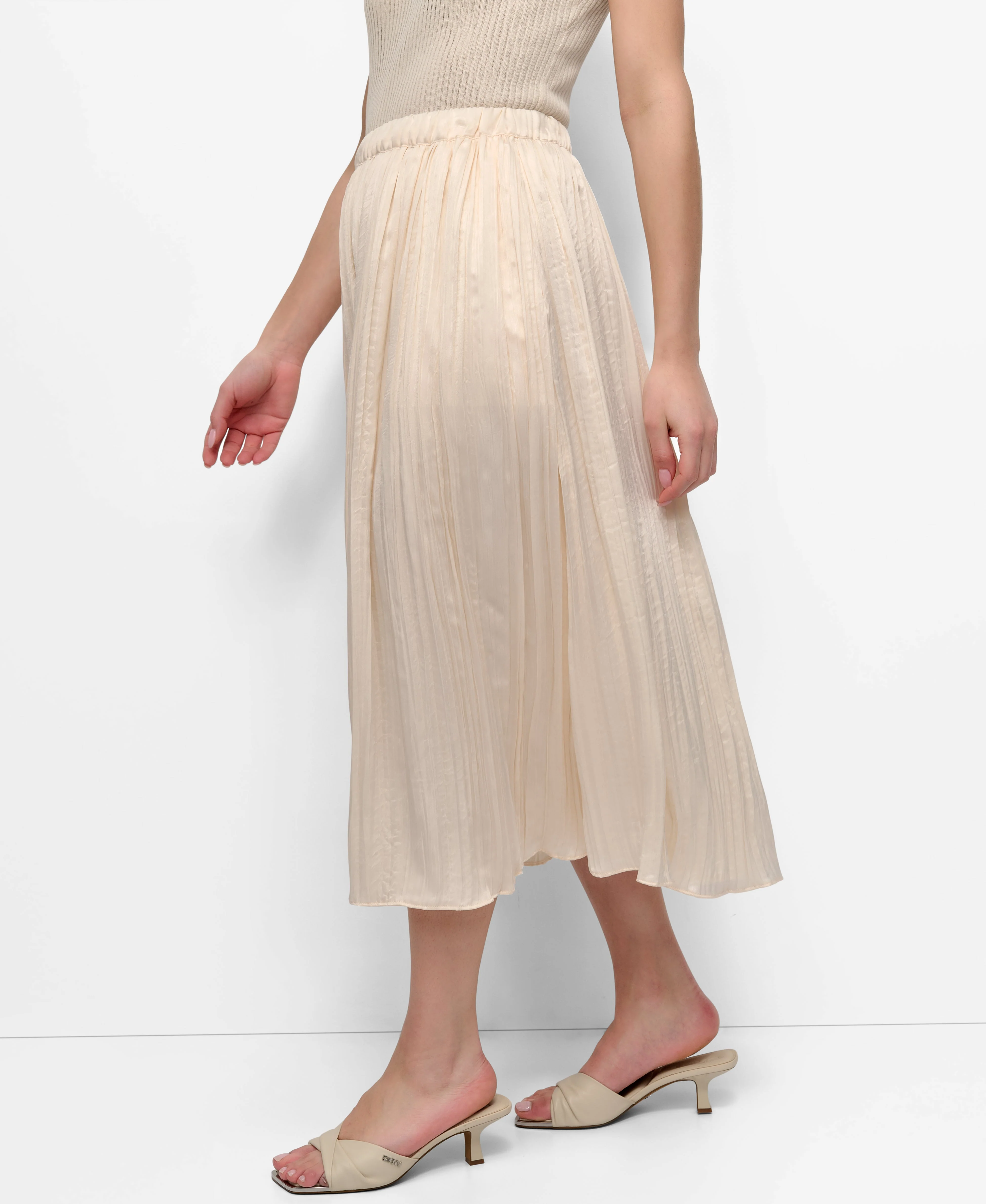 CRUSHED CREASE MIDI SKIRT - Image 2