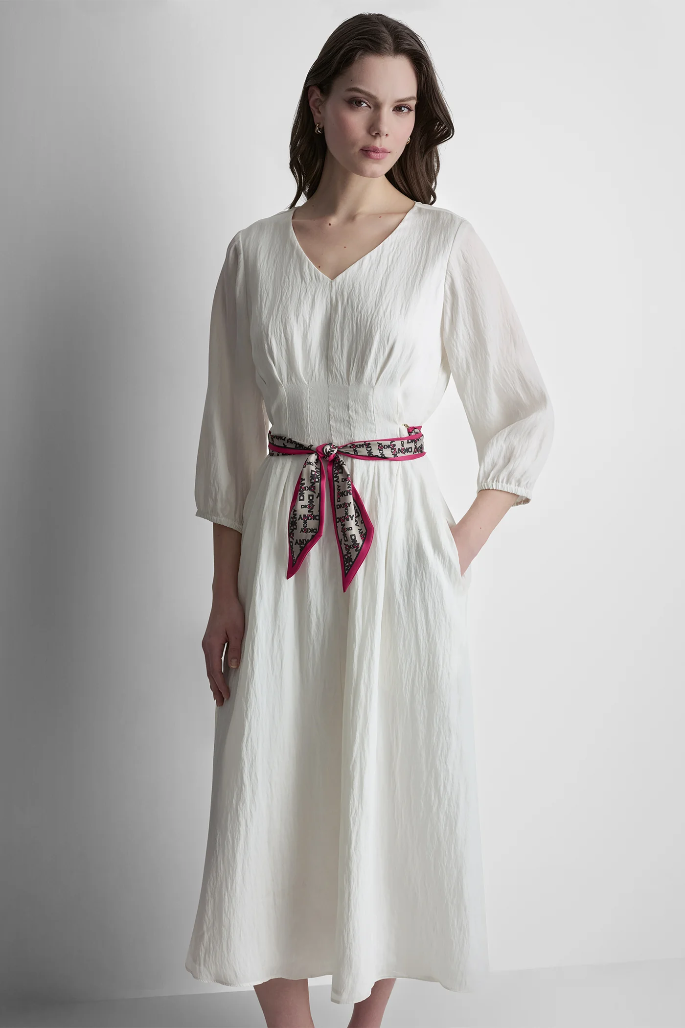 LONG SLEEVE PLEATED FRONT  SHIRT - Image 2