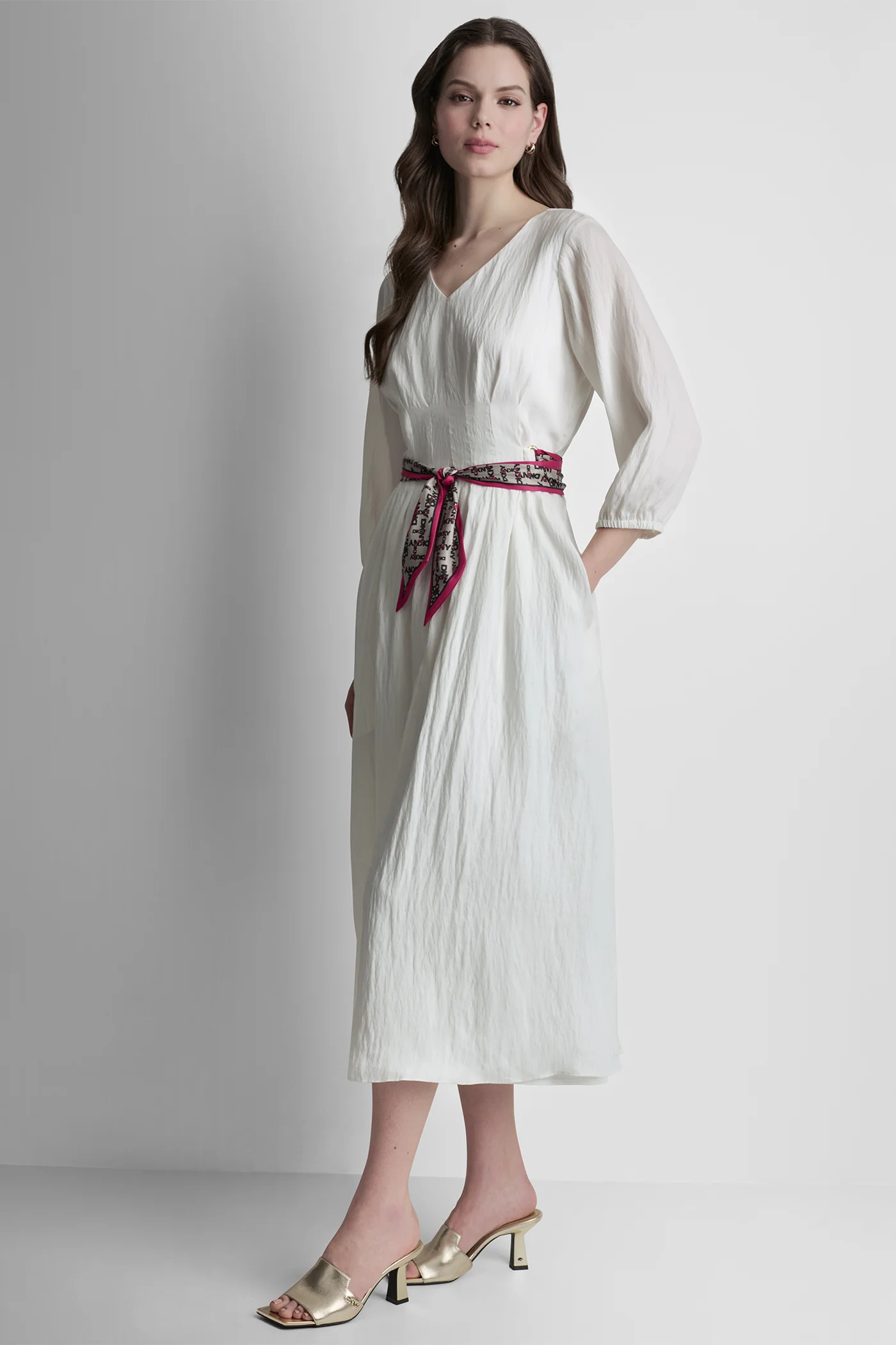 LONG SLEEVE PLEATED FRONT  SHIRT - Image 4